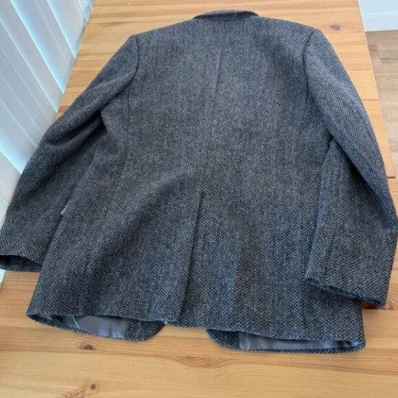 Vintage Harris Tweed Blazer Sport Coat Grey 44 Classic Old Money L - Picture 4 of 8